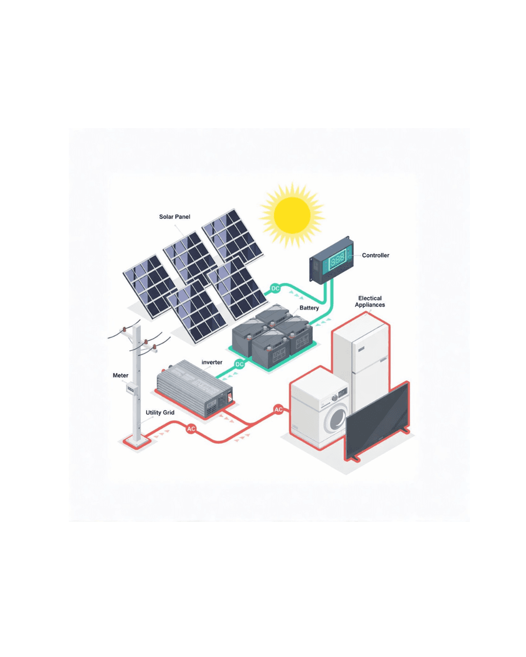 Ixora Tech Complete Solar Hardware Ecosystem Diagram
